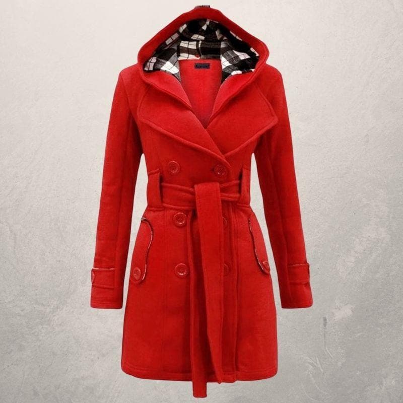 Fedrissa - Manteau Tendance Ceinture Capuche