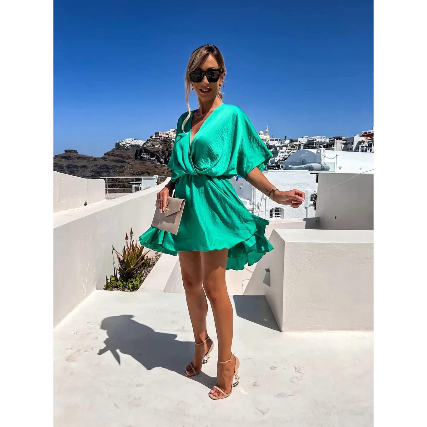 Femmes Robe Boho | V-Neck et Style Cérémonie