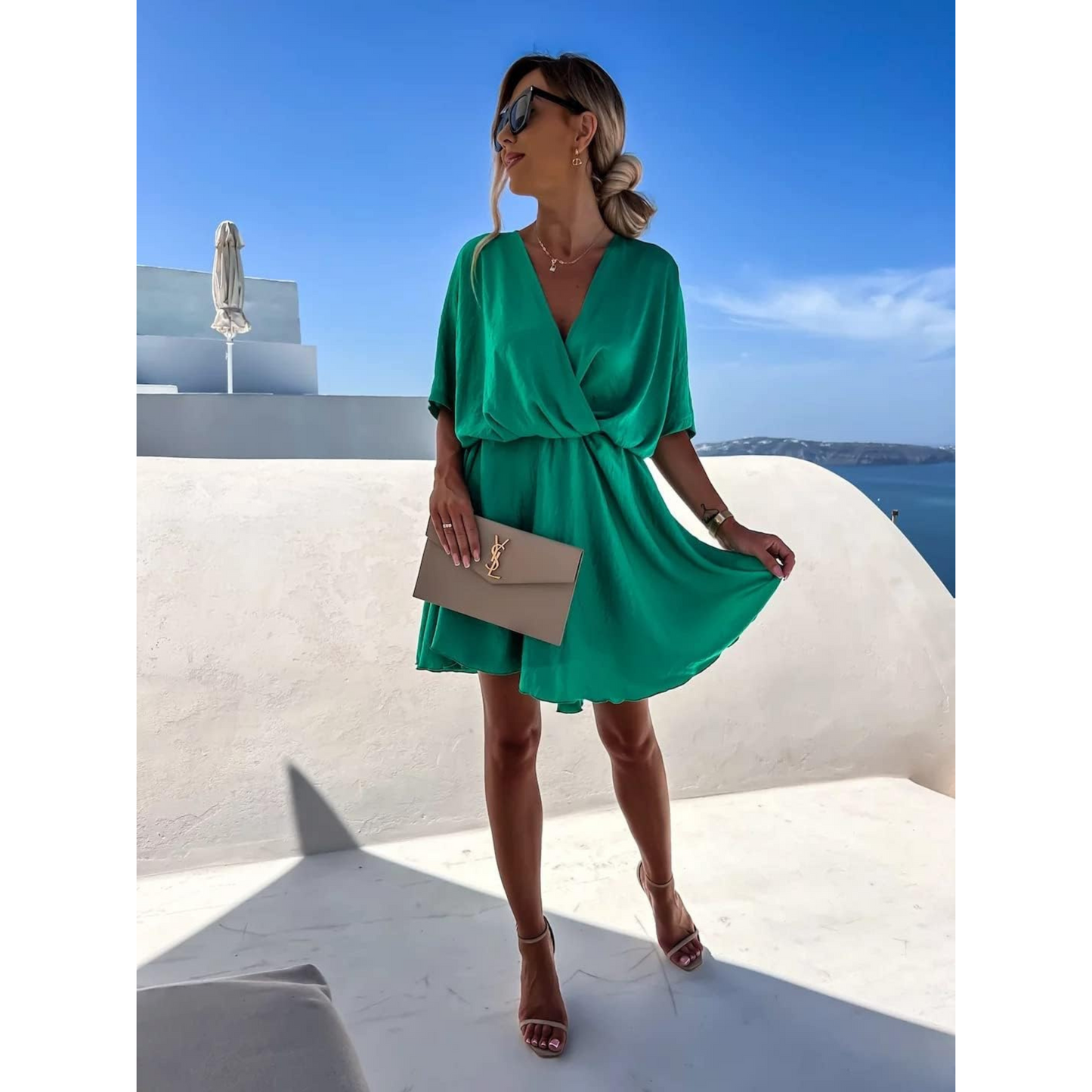 Femmes Robe Boho | V-Neck et Style Cérémonie