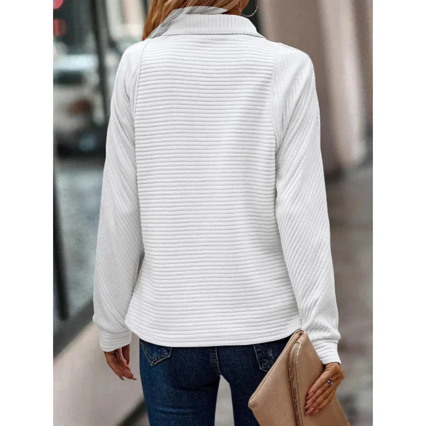 Orietta | Femme Pull | Col Zippé et Manches Longues