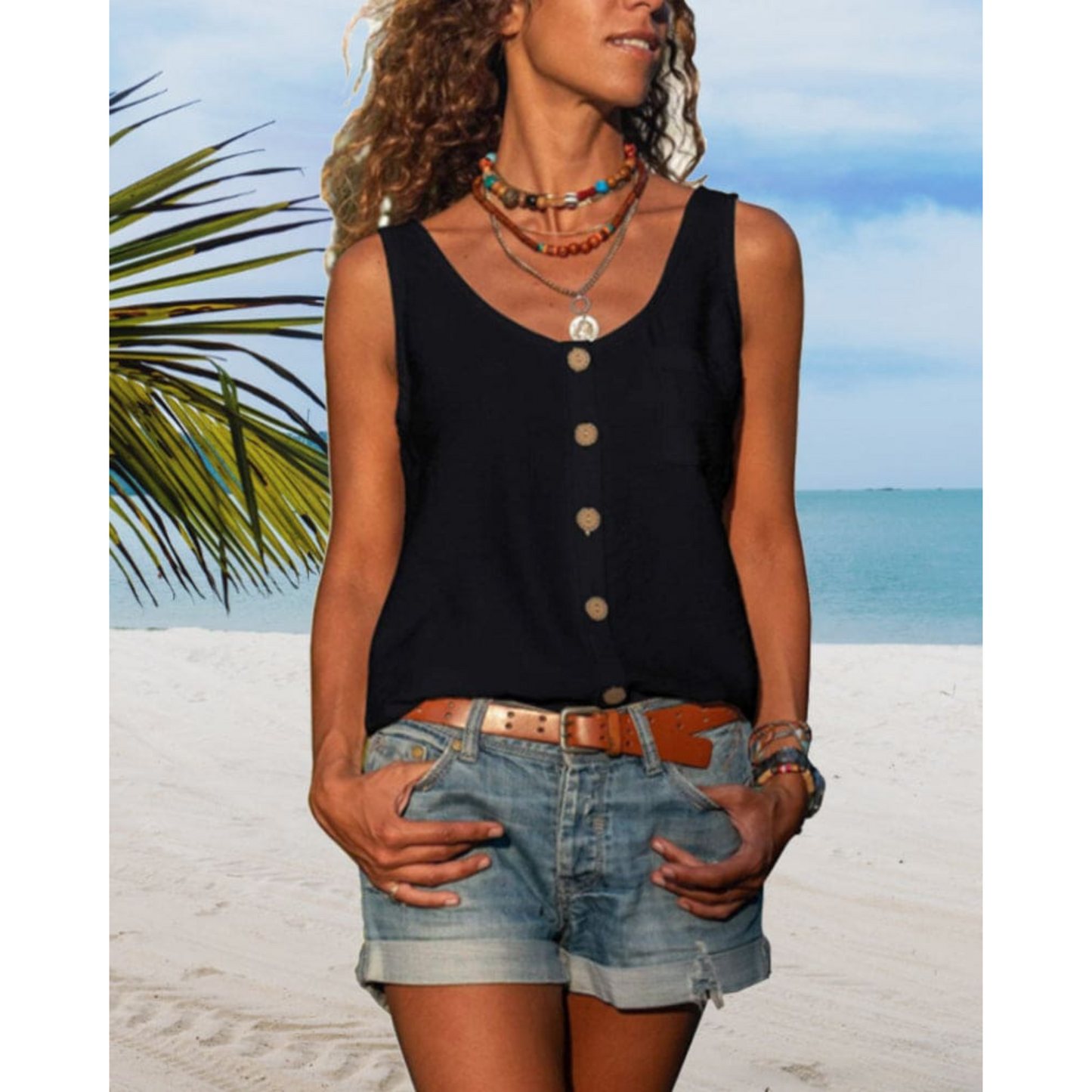 Armance | Femme Top | Coupe Fluide et Col V
