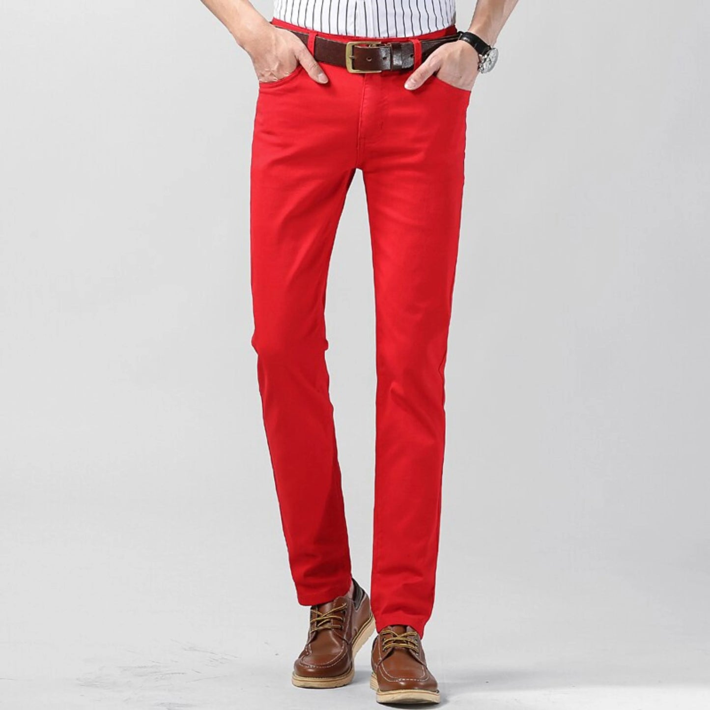 Hommes Pantalon Décontracté | Extensible Coupe Droite