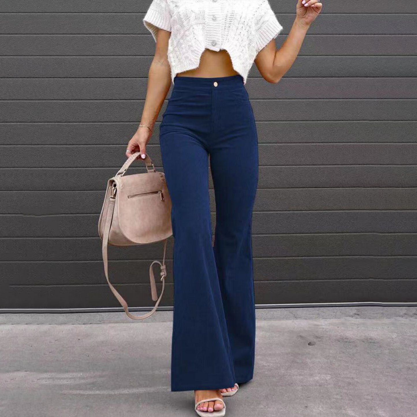 Charisha | Pantalon Femme | Taille Haute Évasé
