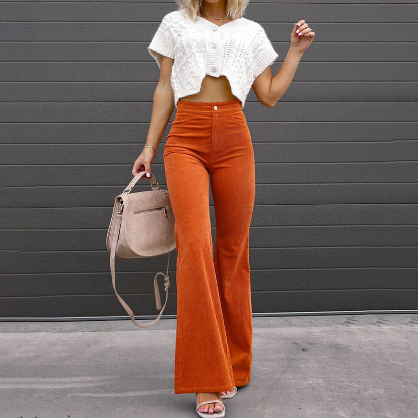 Charisha | Pantalon Femme | Taille Haute Évasé