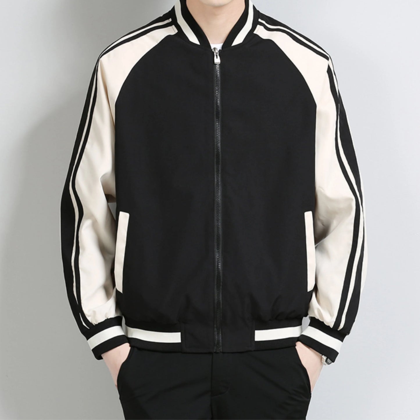 Hommes Veste Bombardier Varsity | Fermeture Éclair