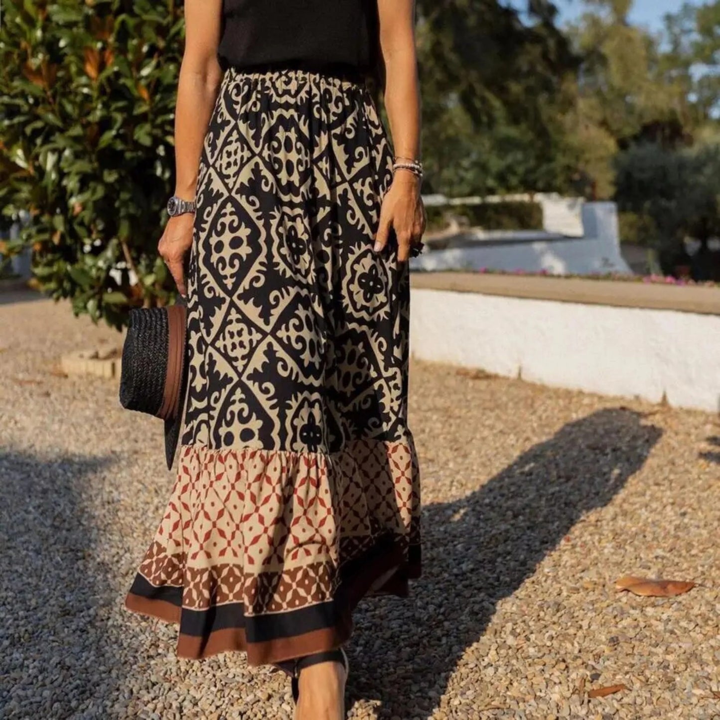 Femmes Jupe Taille Haute | Maxi