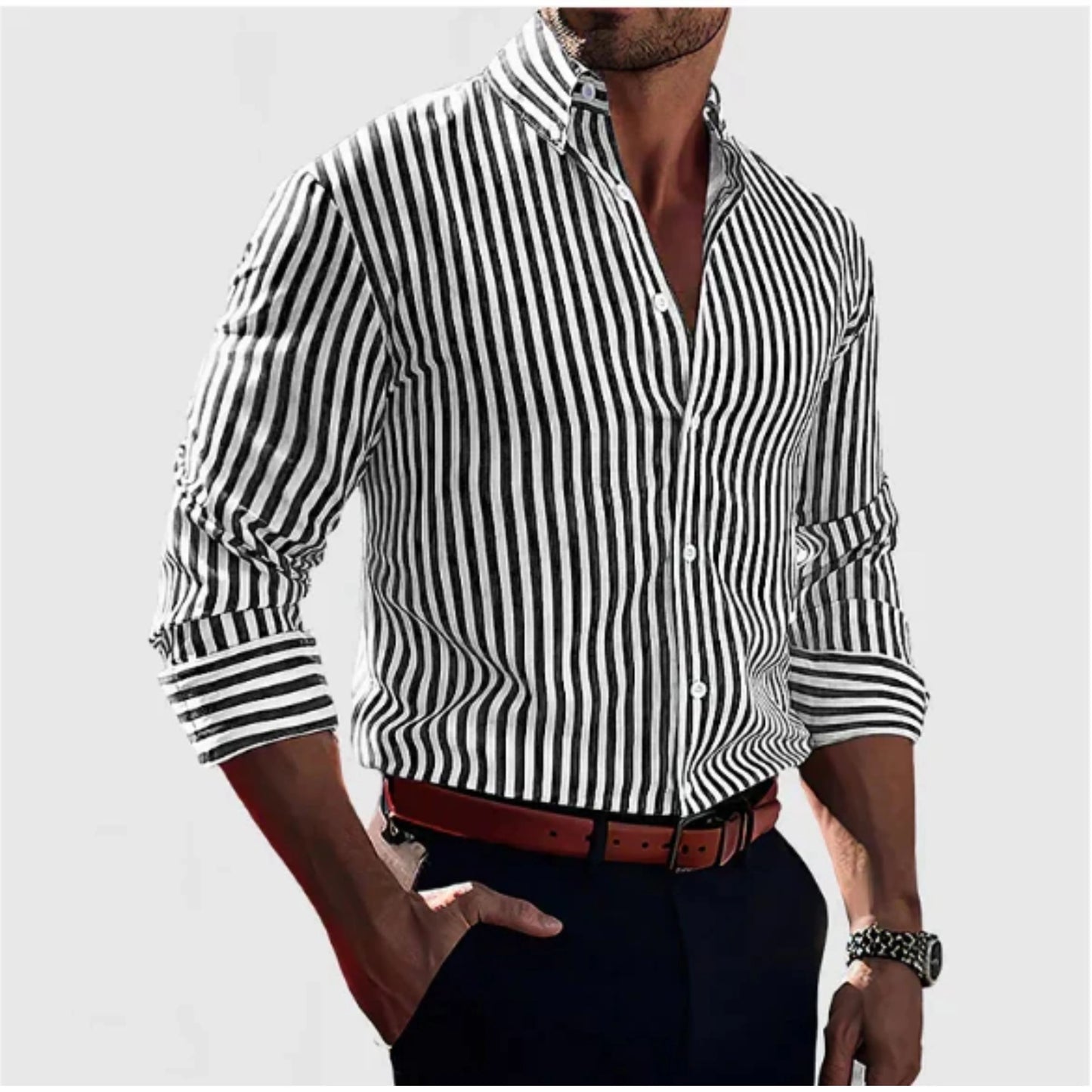 Hommes Chemise | Moderne Rayée