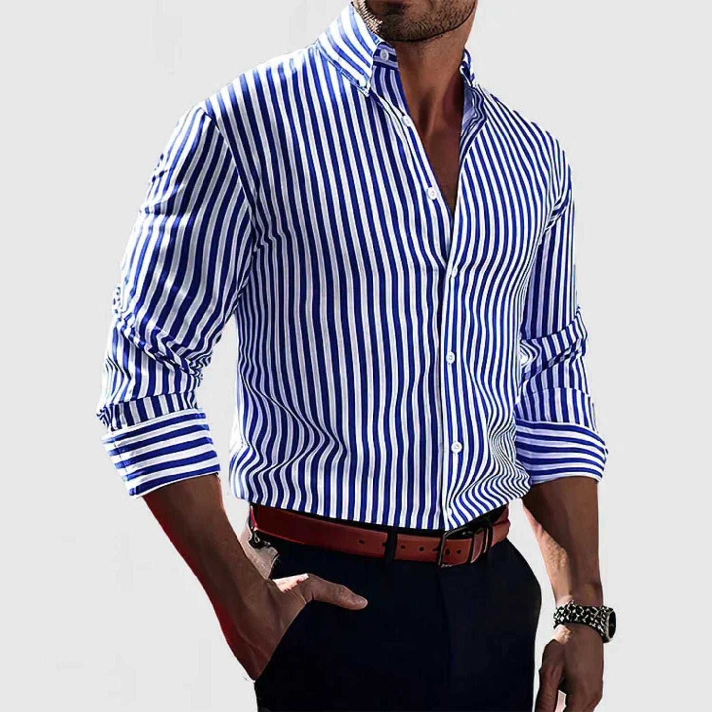 Hommes Chemise | Moderne Rayée