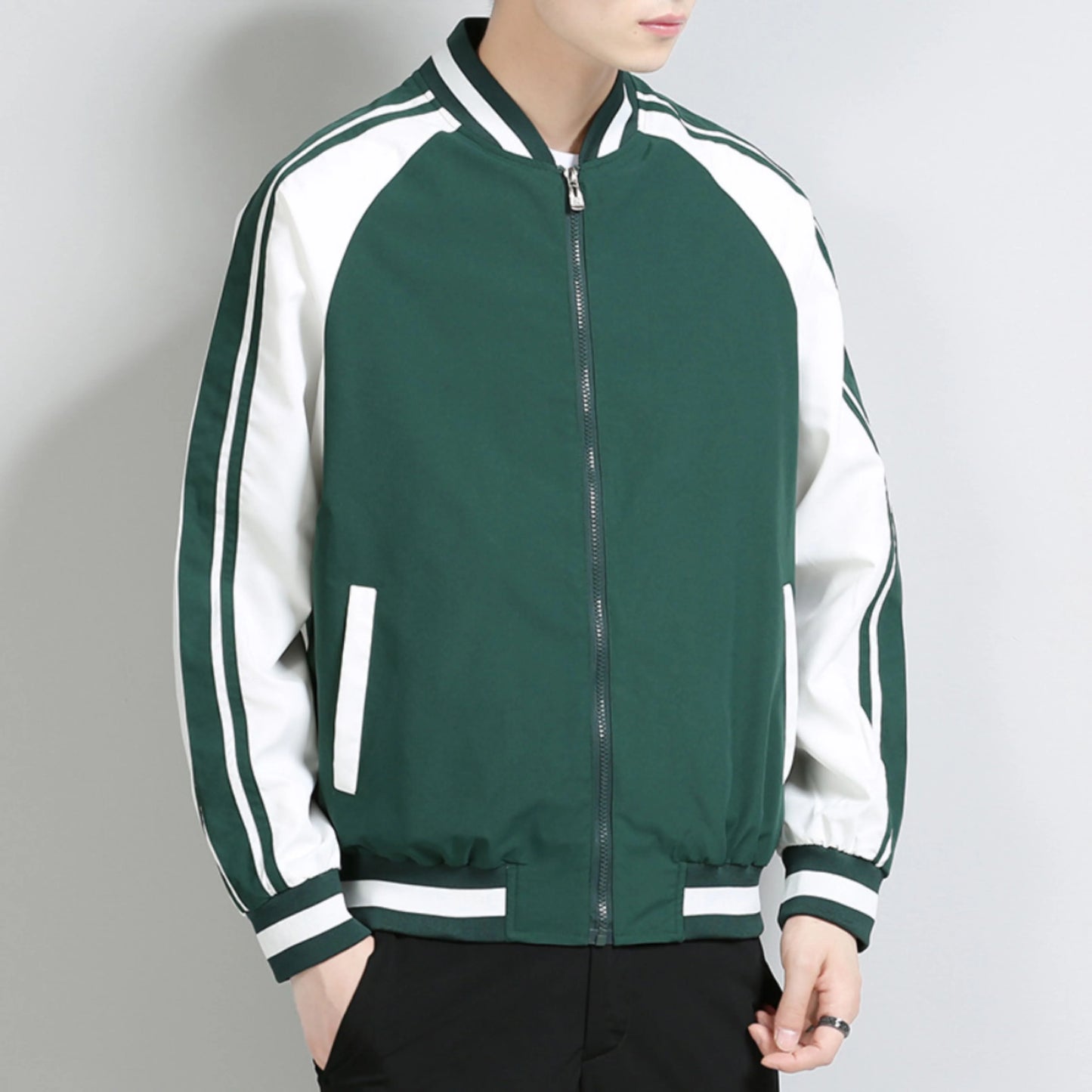 Hommes Veste Bombardier Varsity | Fermeture Éclair
