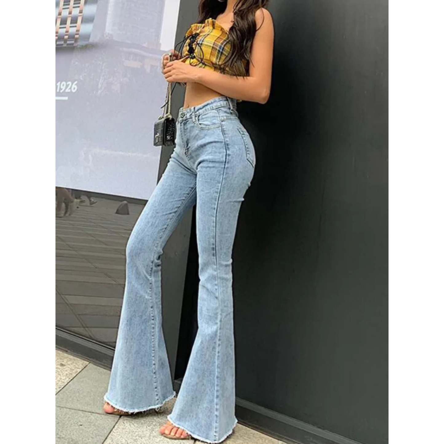 Nadège-Lou | Femme Jean Évasé | Coupe Flatteuse et Confort