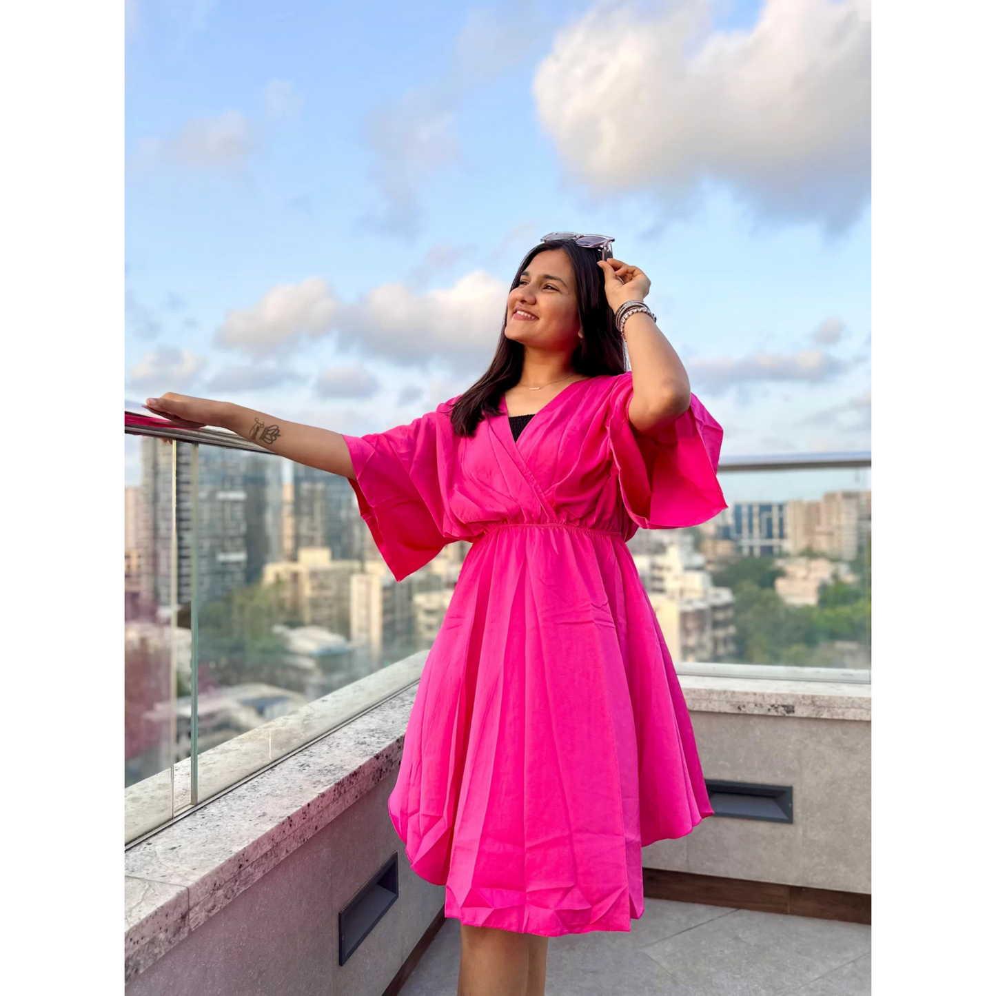 Femmes Robe Boho | V-Neck et Coupe Fluide