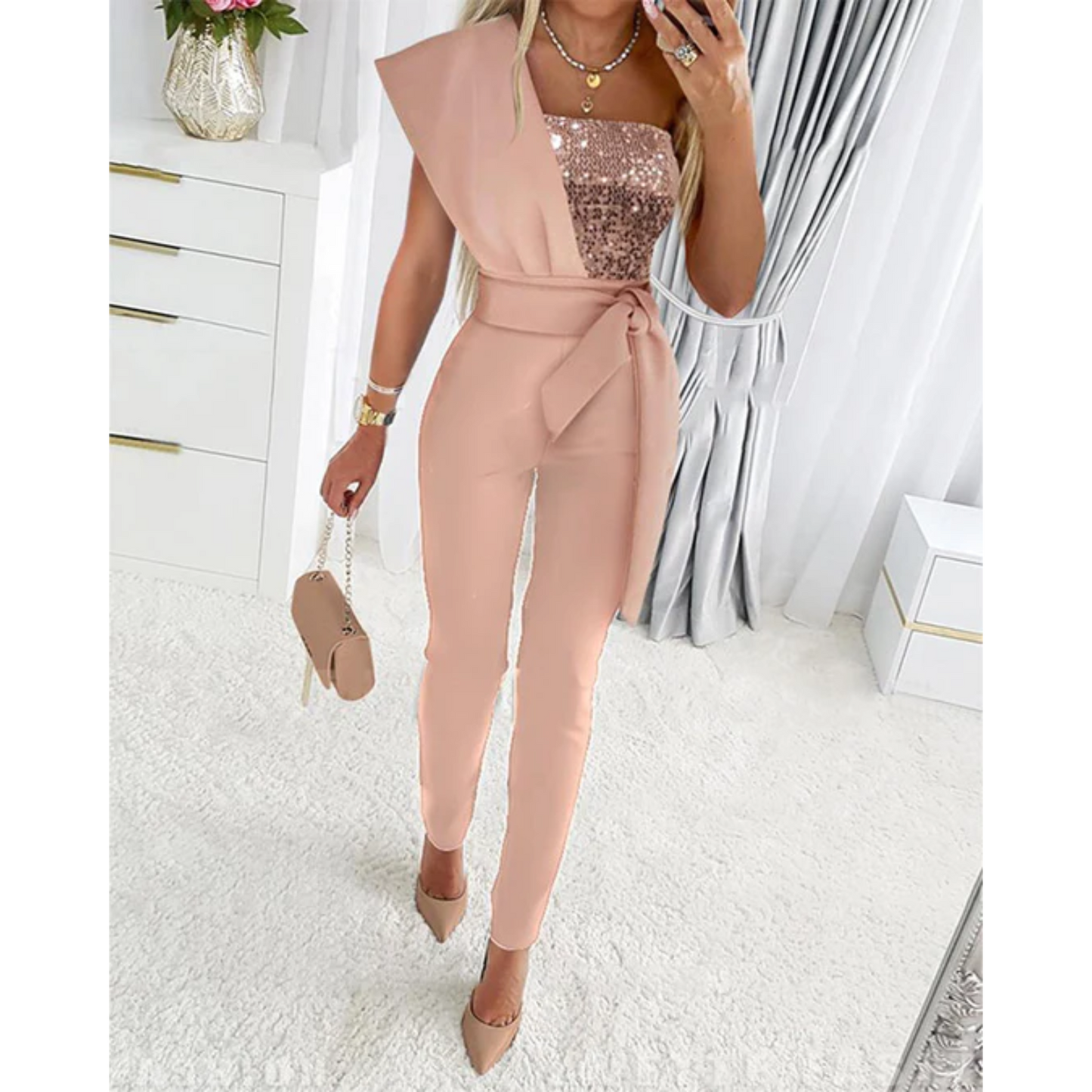 Eleïra | Jumpsuit Étincelant Style Festif