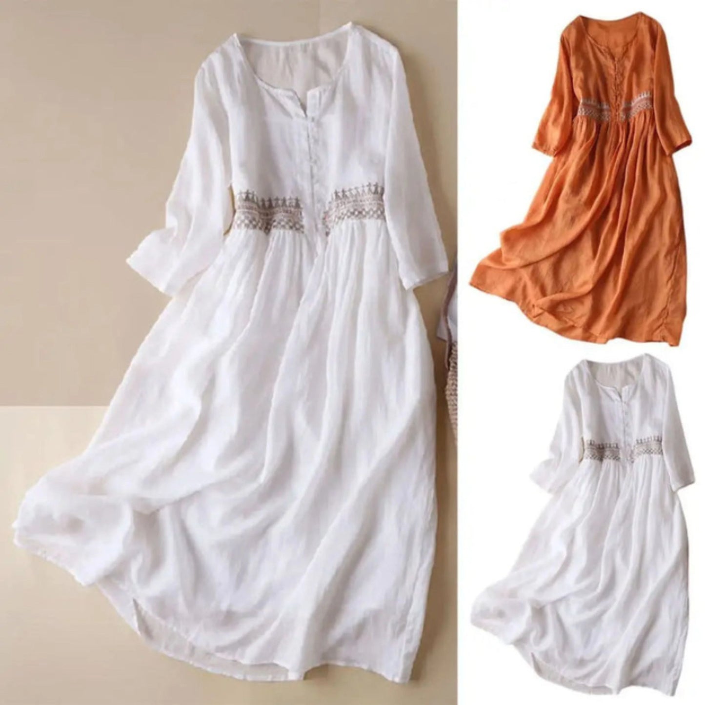 Femmes Robe D'Été Style Boho | Midi