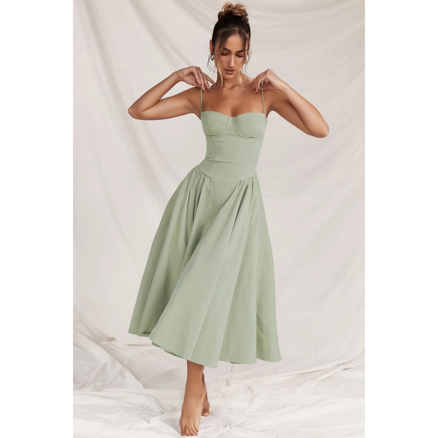 Femmes Robe Midi | Sans Manches
