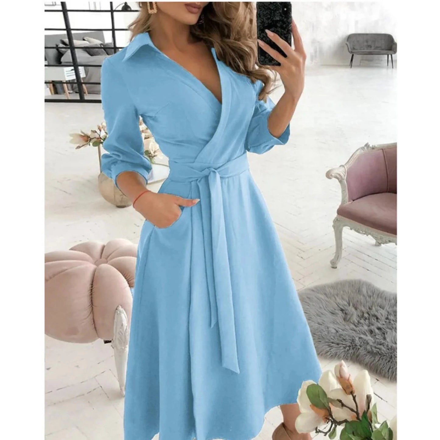Femmes Robe Portefeuille | Coupe Raffinée