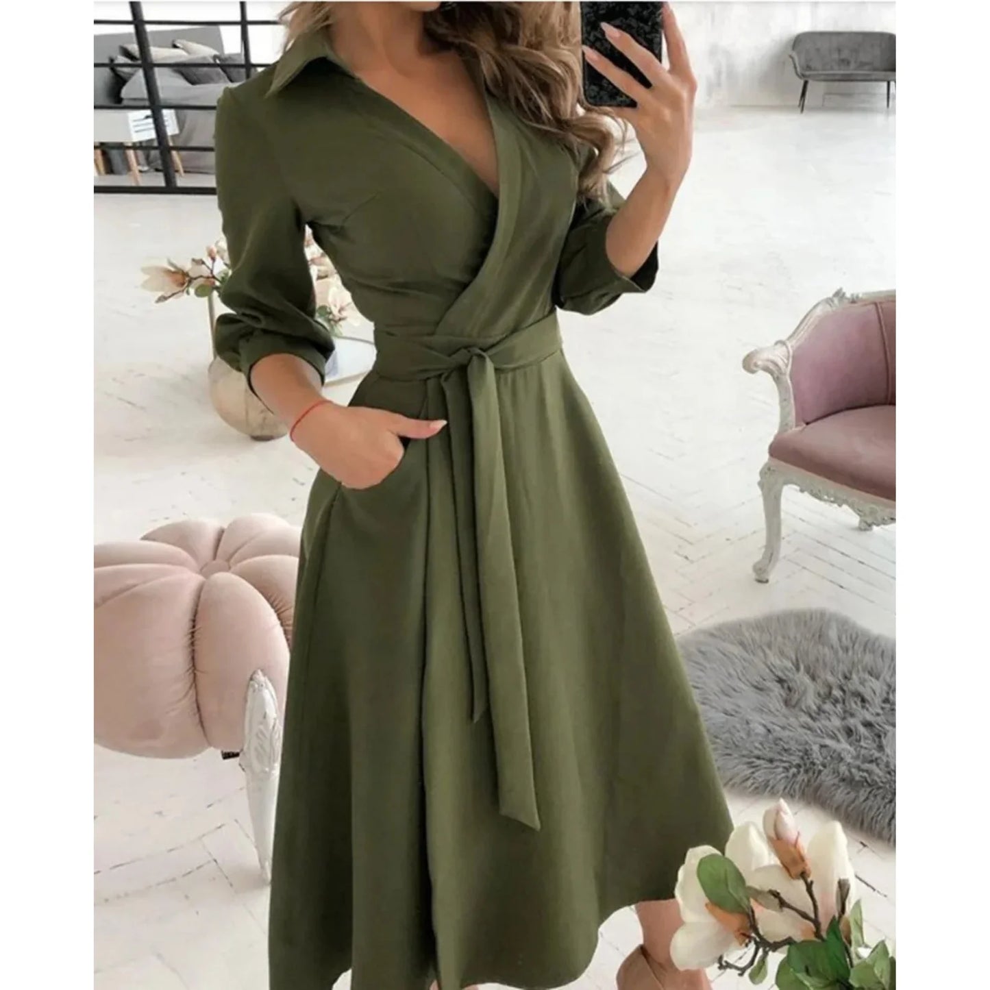 Femmes Robe Portefeuille | Coupe Raffinée