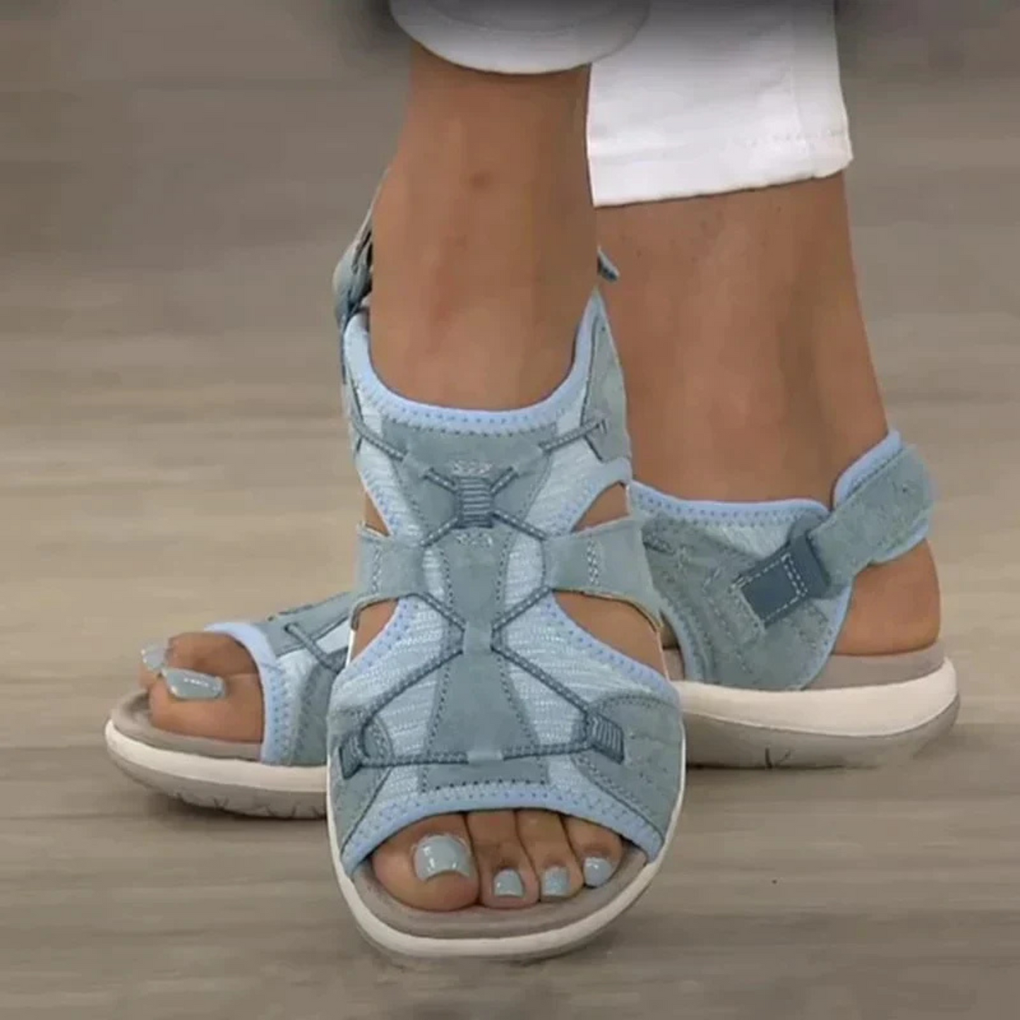 Rosette | Femme Sandales | Bout Ouvert et Semelle Flexible