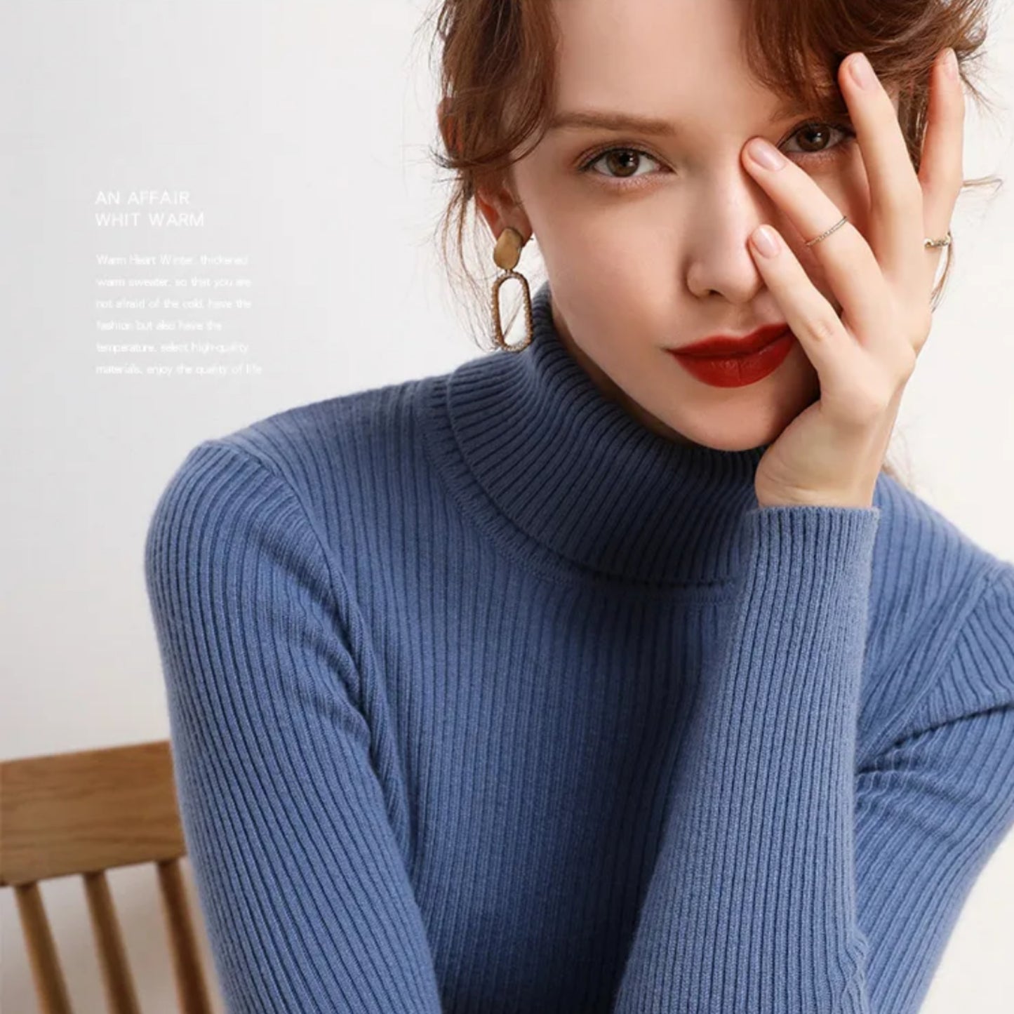 Daphnéa | Pull Col Roulé Pour Femme | Tricot Ribbé