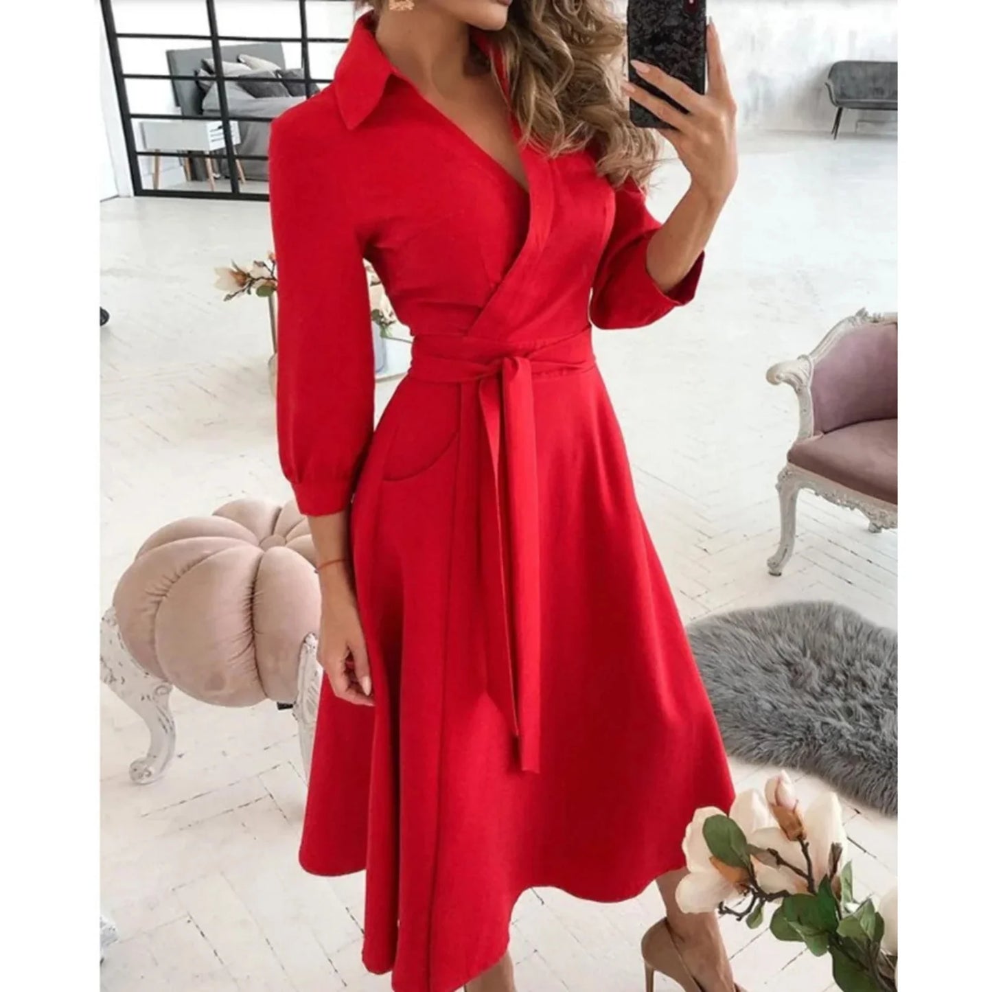 Femmes Robe Portefeuille | Coupe Raffinée