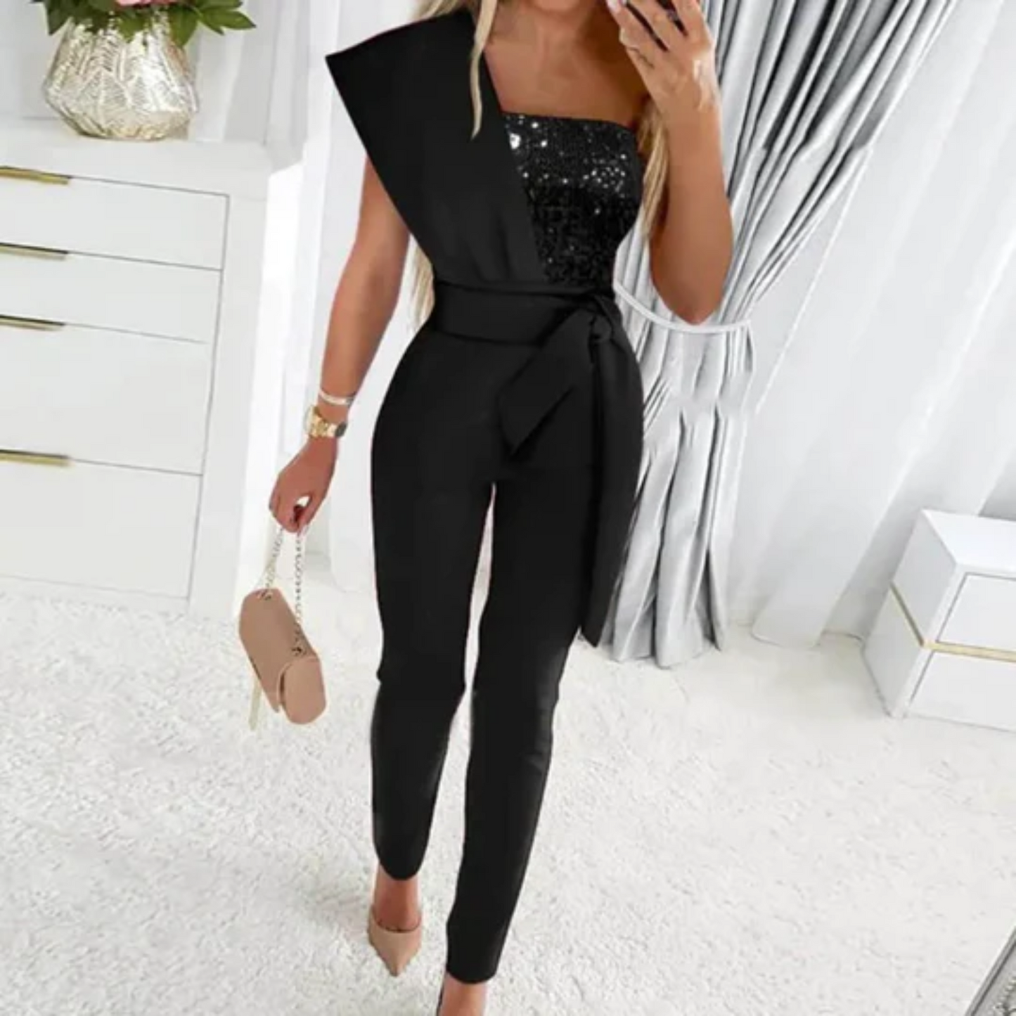 Eleïra | Jumpsuit Étincelant Style Festif