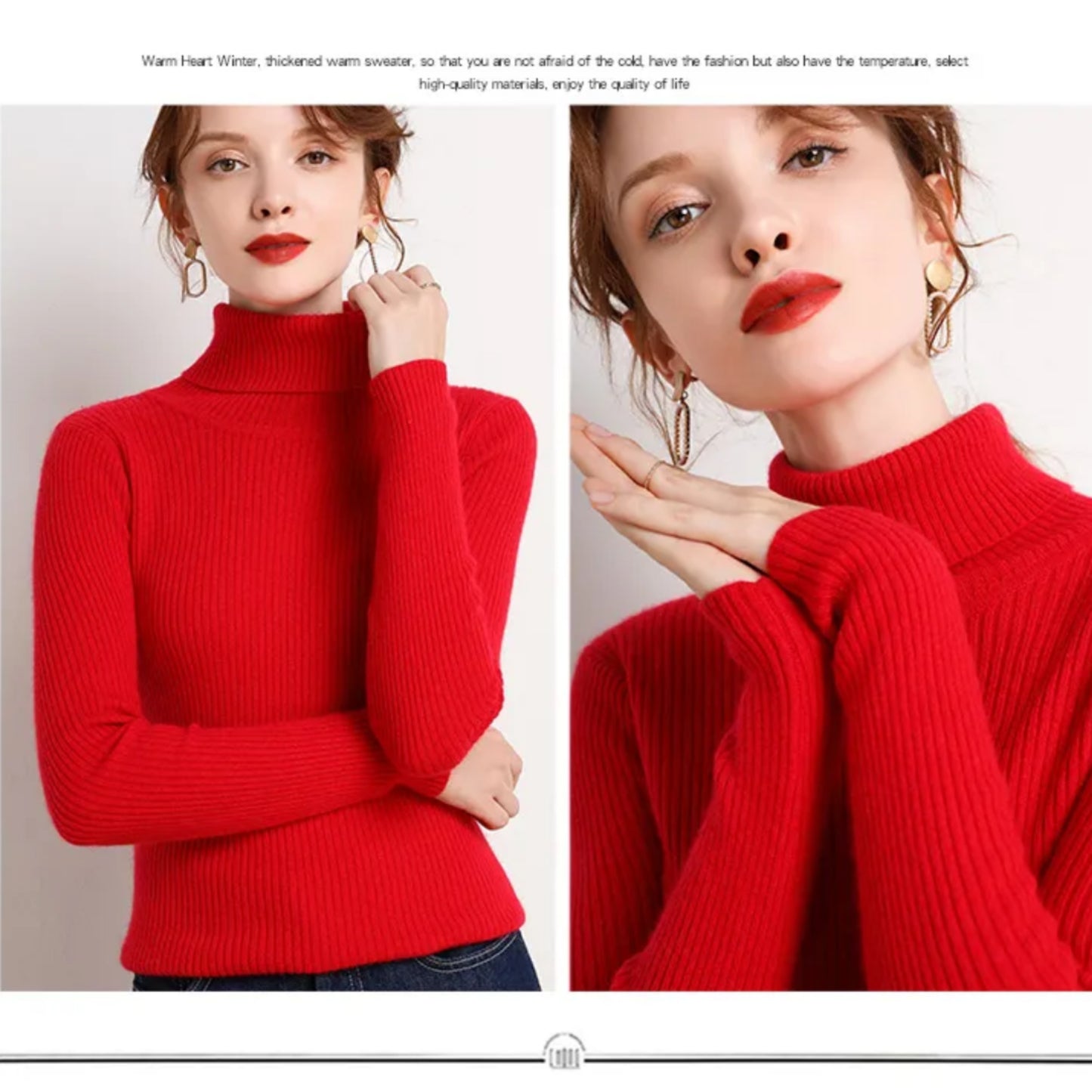 Daphnéa | Pull Col Roulé Pour Femme | Tricot Ribbé