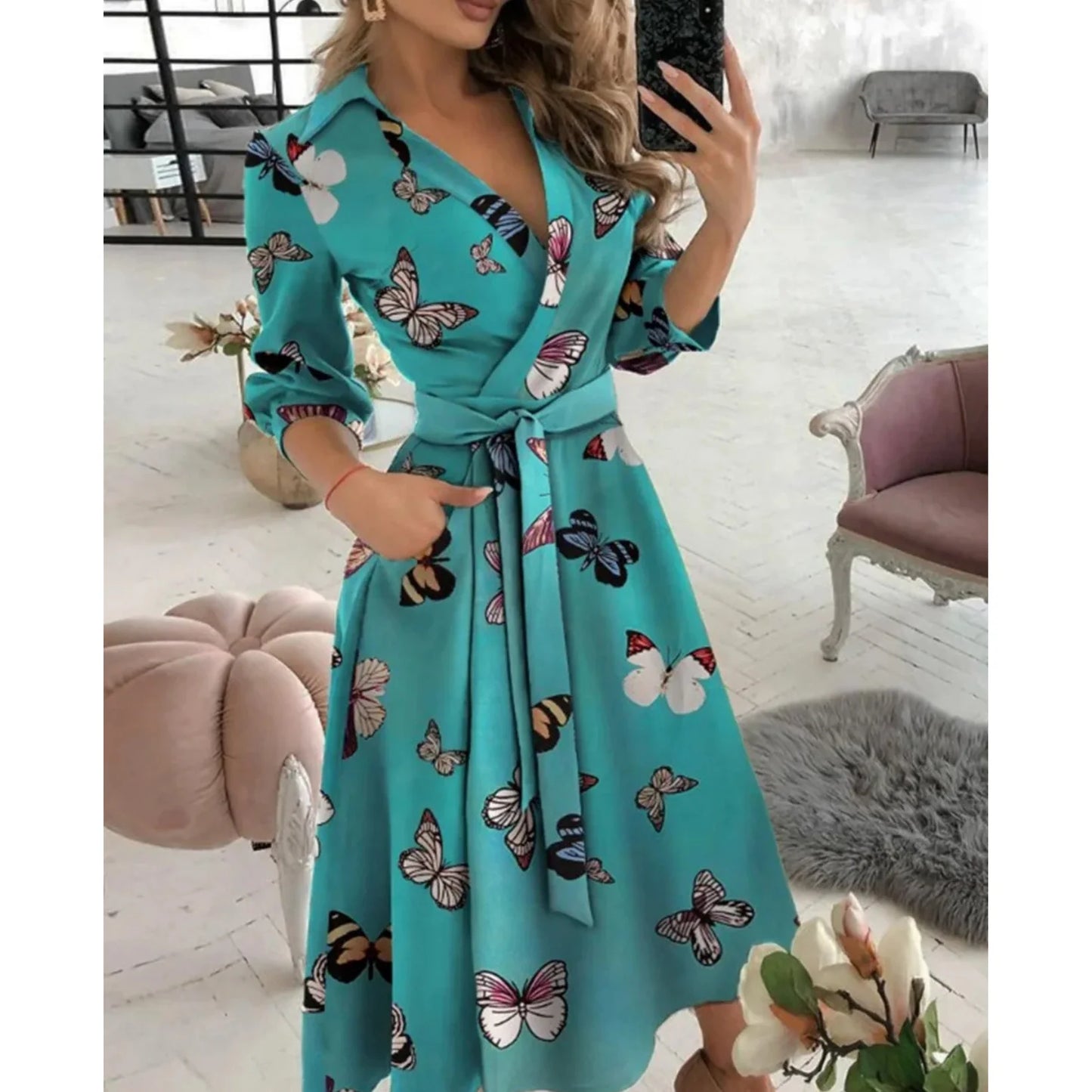 Femmes Robe Portefeuille | Coupe Raffinée