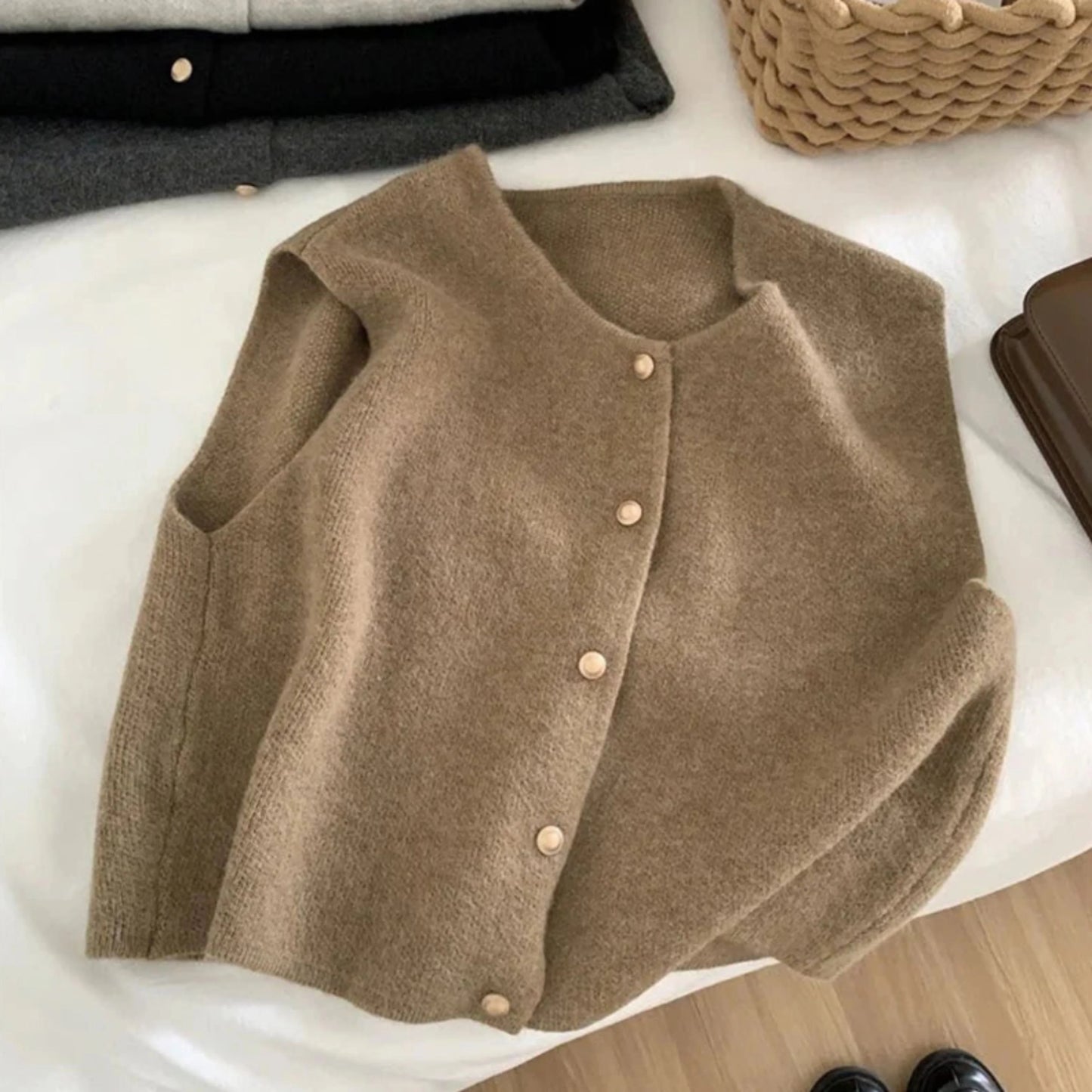 Femmes Veste Sans Manches Boutonnée | Décontractée