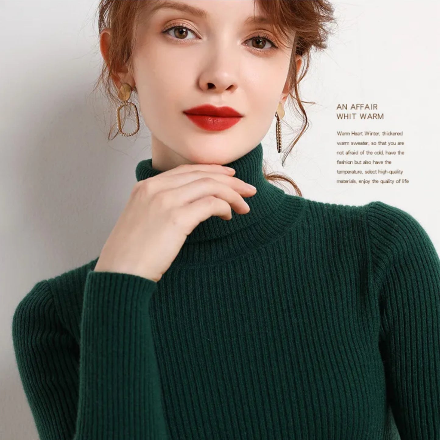 Daphnéa | Pull Col Roulé Pour Femme | Tricot Ribbé