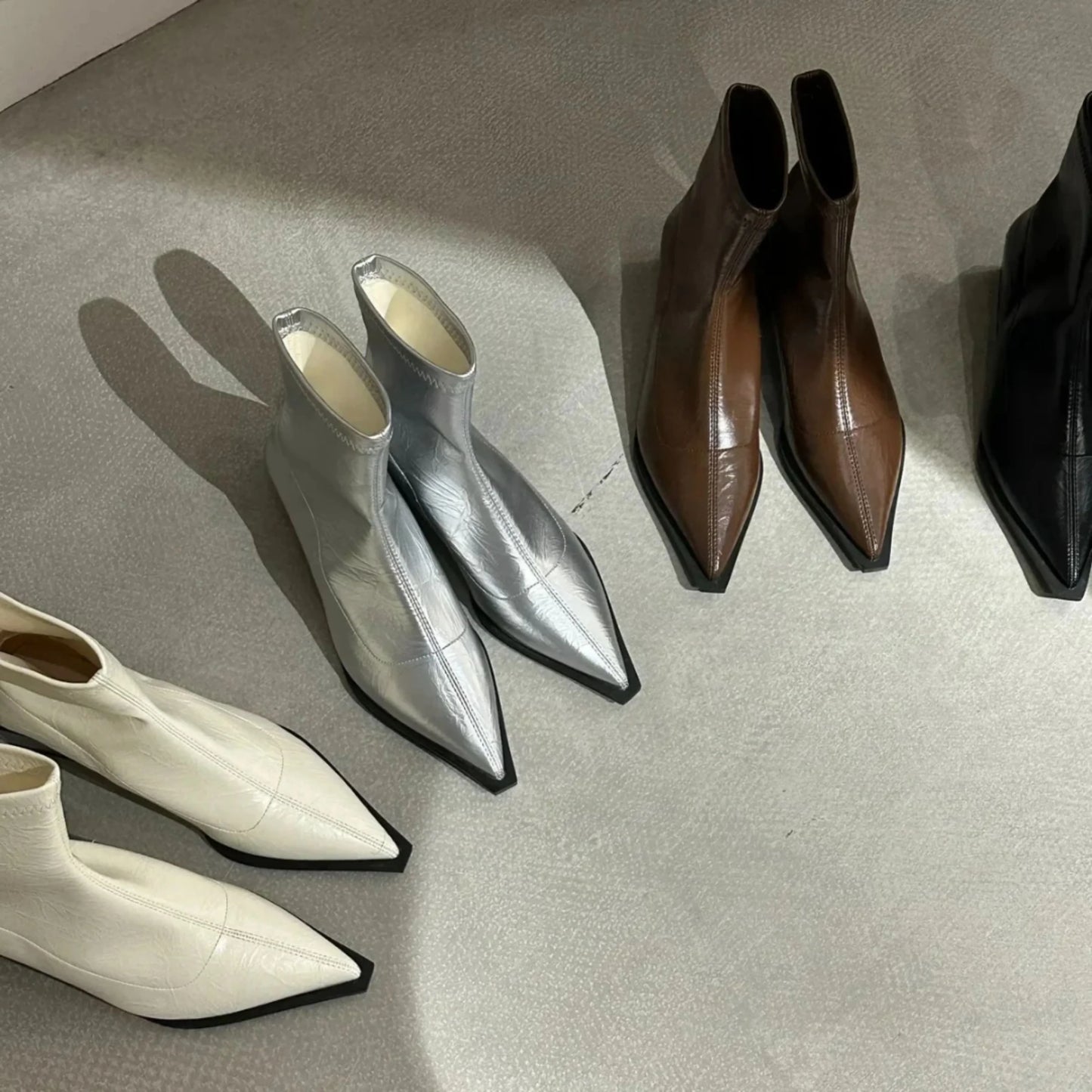 Femmes Bottines À Bout Pointu | Chic