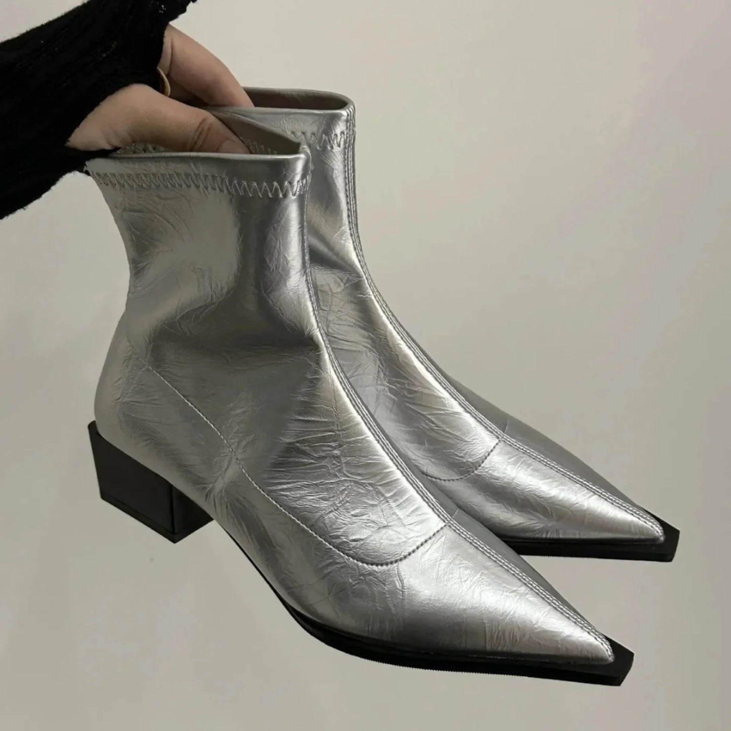 Femmes Bottines À Bout Pointu | Chic