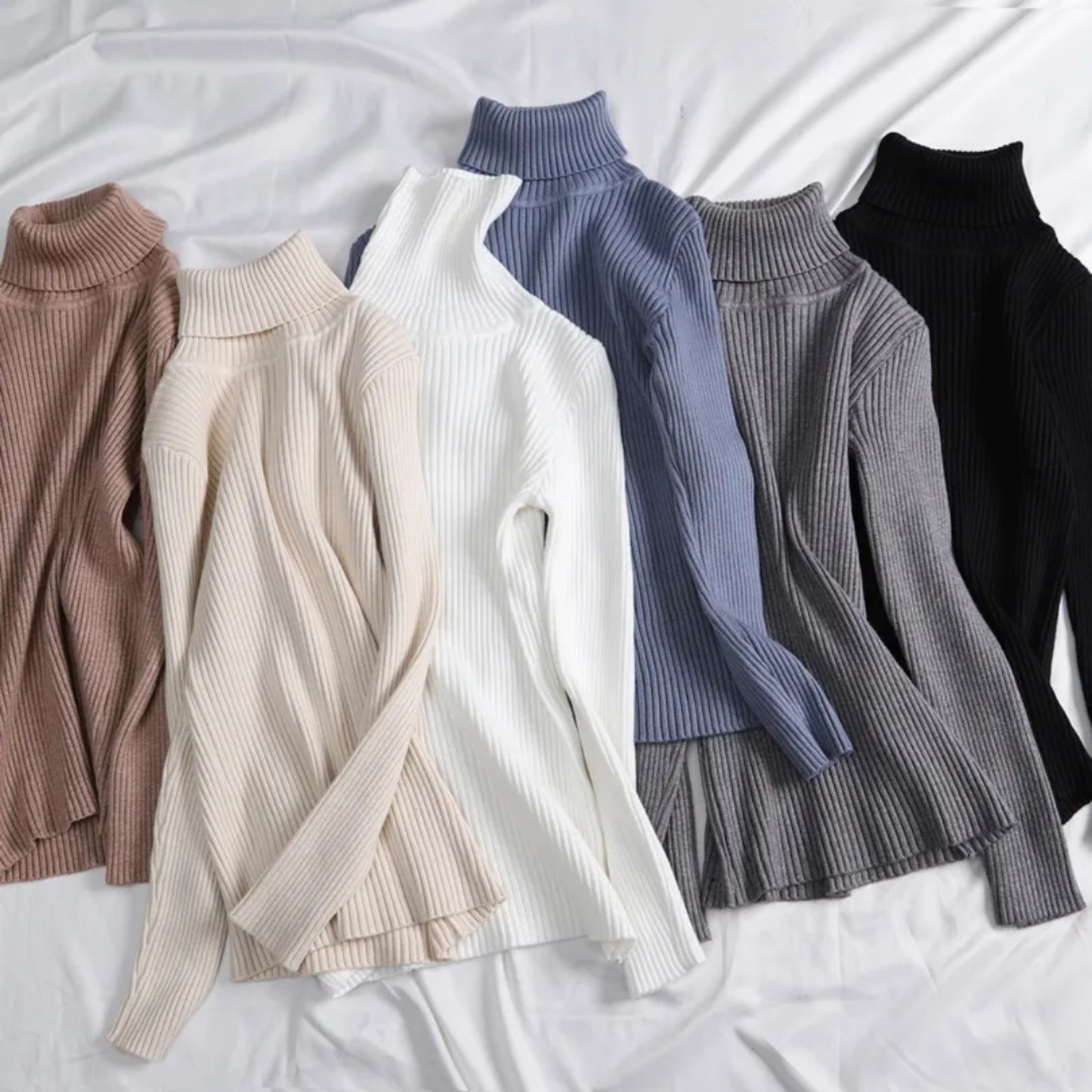 Daphnéa | Pull Col Roulé Pour Femme | Tricot Ribbé