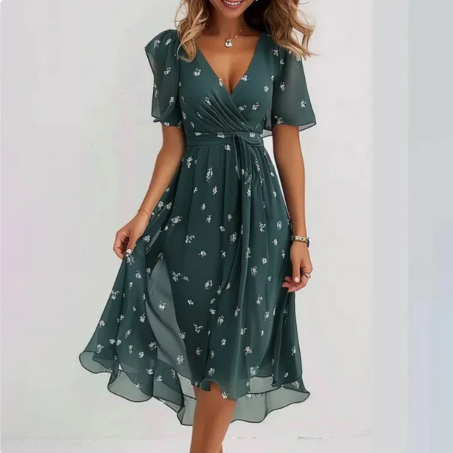 Femmes Robe | Décolleté V et Coupe Fluide