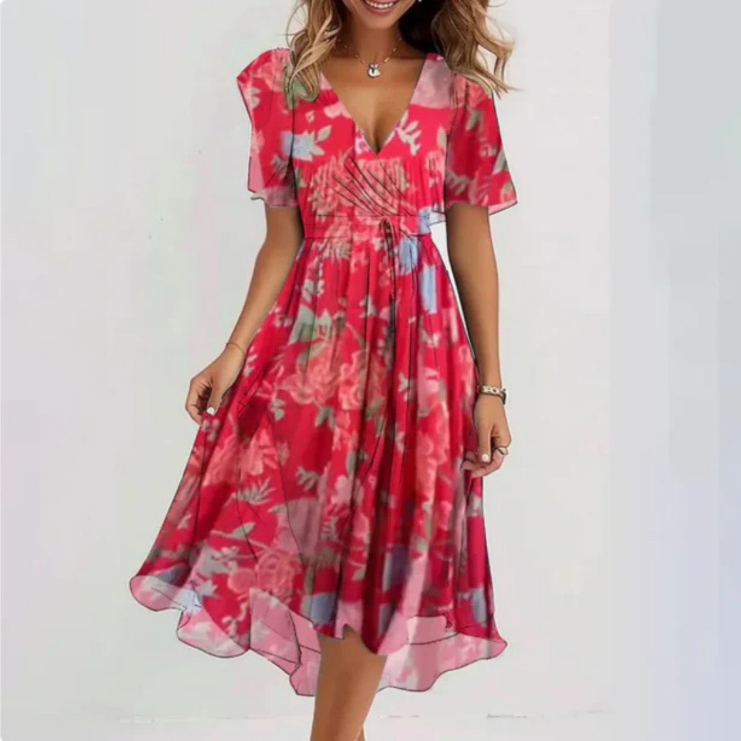Femmes Robe | Décolleté V et Coupe Fluide