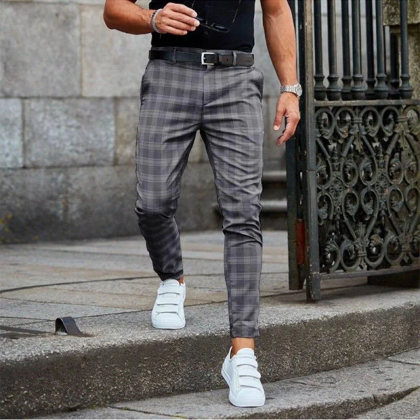 Hommes Pantalon Chino Travail | Taille Basse Coupe Courte