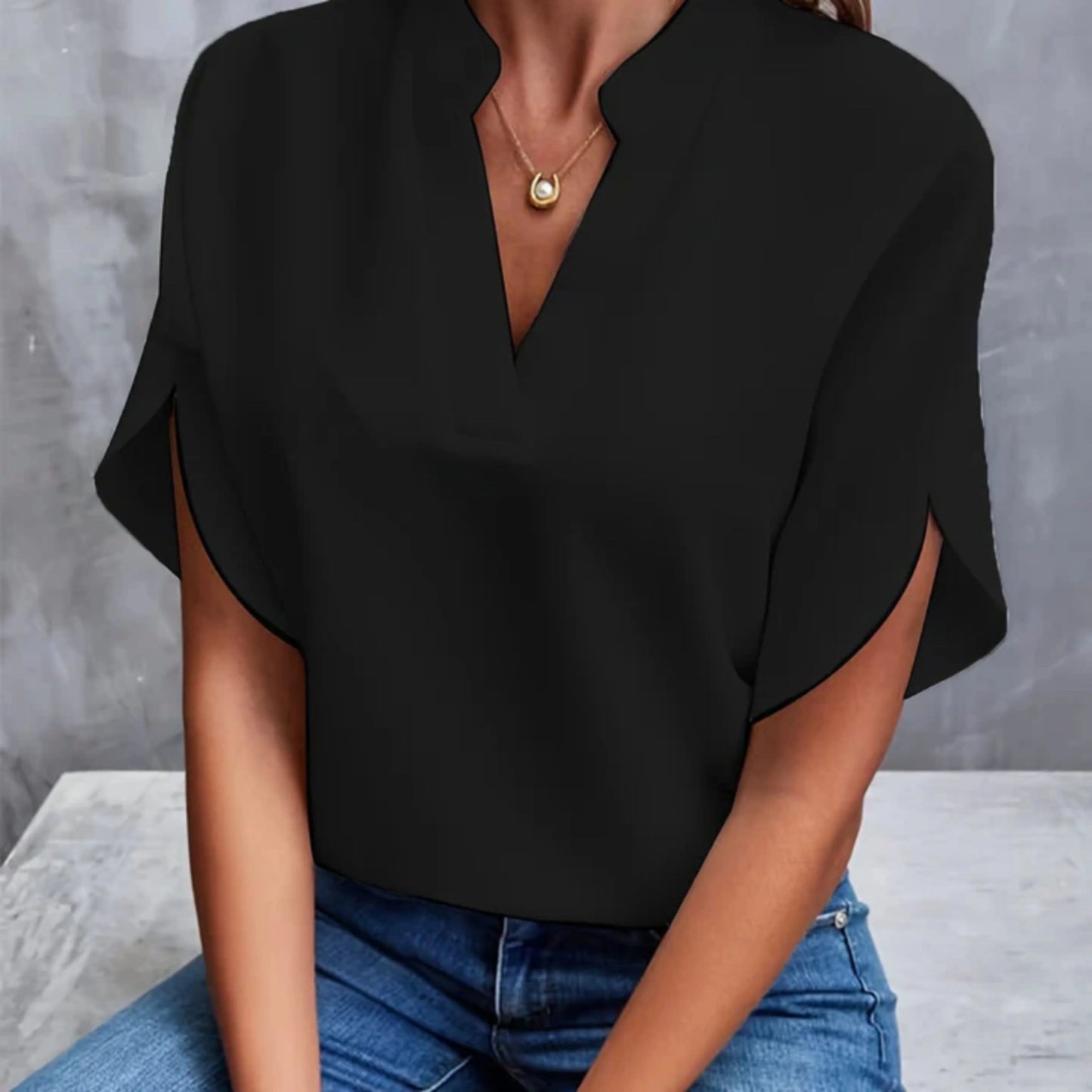 Femmes Blouse Sortie | Manches 3/4