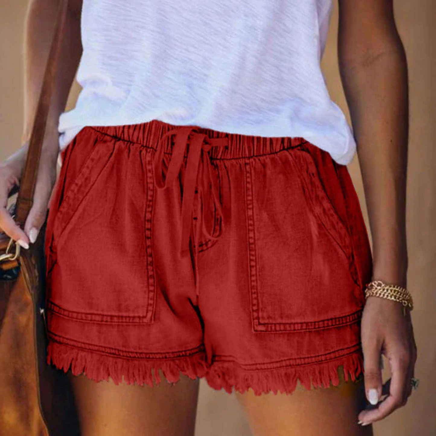Femmes Short Décontracté | Tissu Robuste Coupe Confort