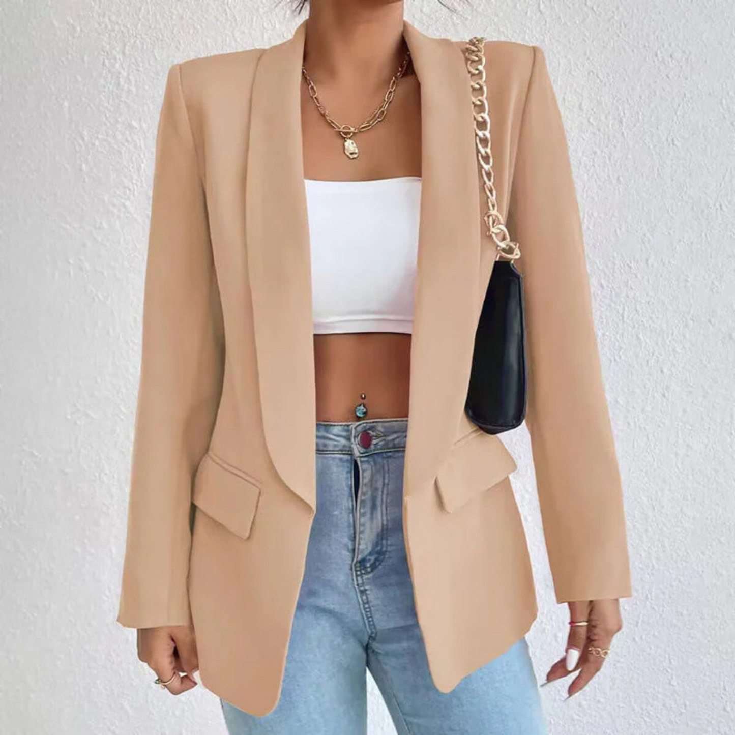 Severina | Femme Blazer Ouvert | Élégance et Liberté de Mouvement