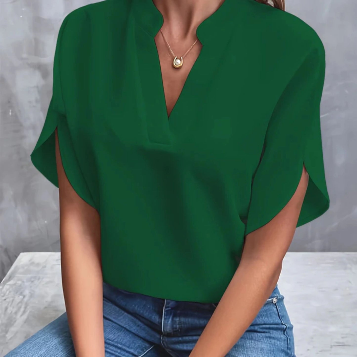 Femmes Blouse Sortie | Manches 3/4