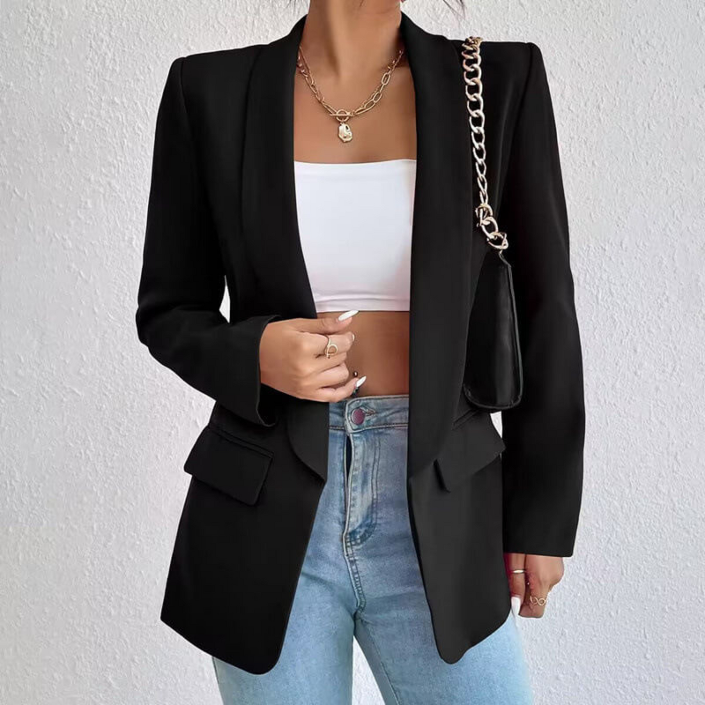Severina | Femme Blazer Ouvert | Élégance et Liberté de Mouvement