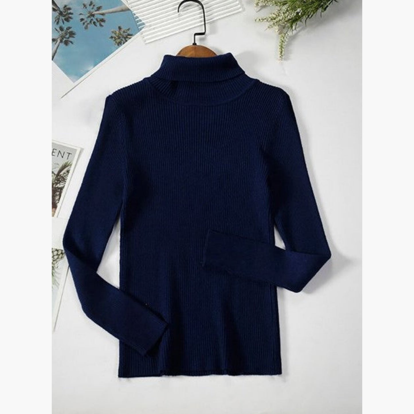 Daphnéa | Pull Col Roulé Pour Femme | Tricot Ribbé