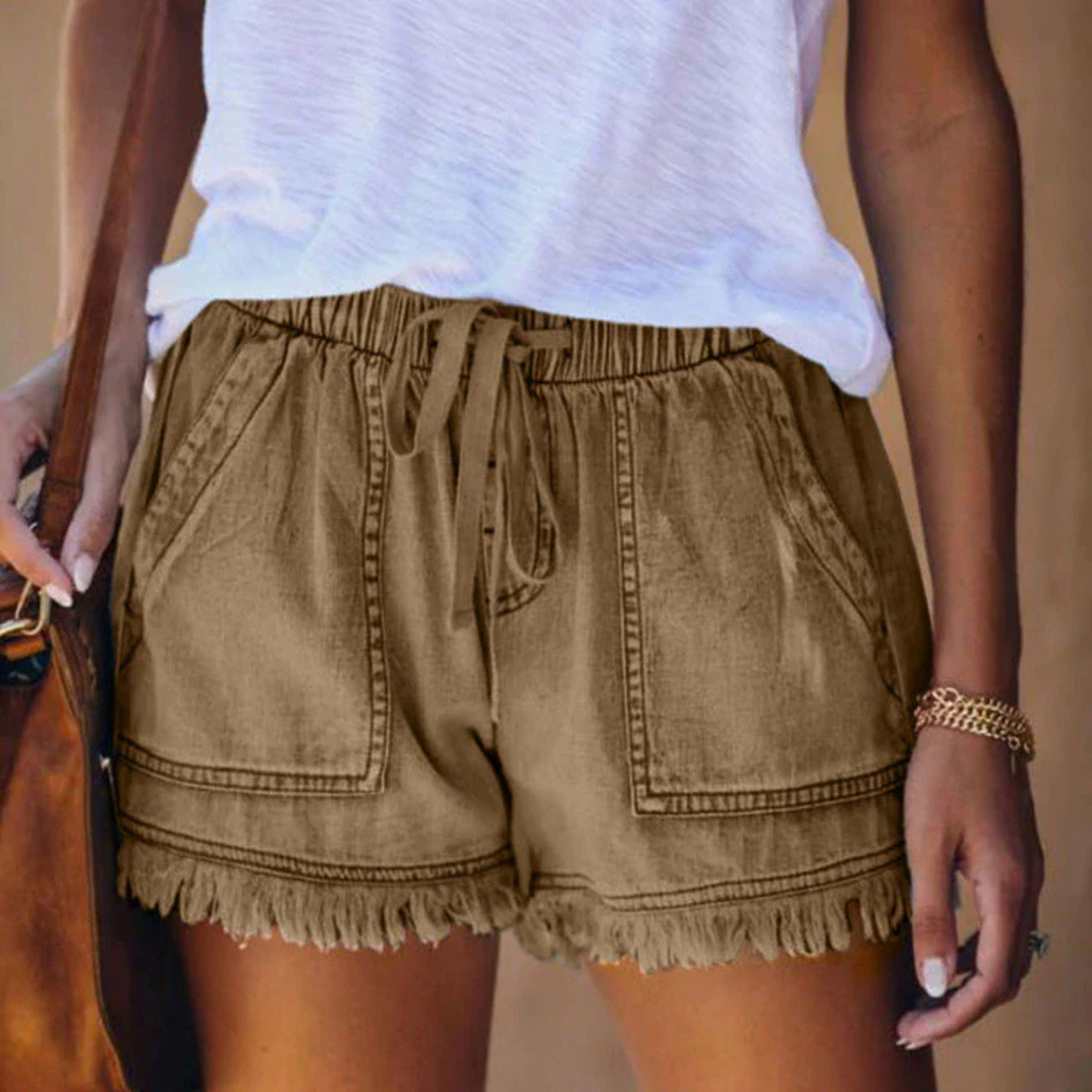 Femmes Short Décontracté | Tissu Robuste Coupe Confort