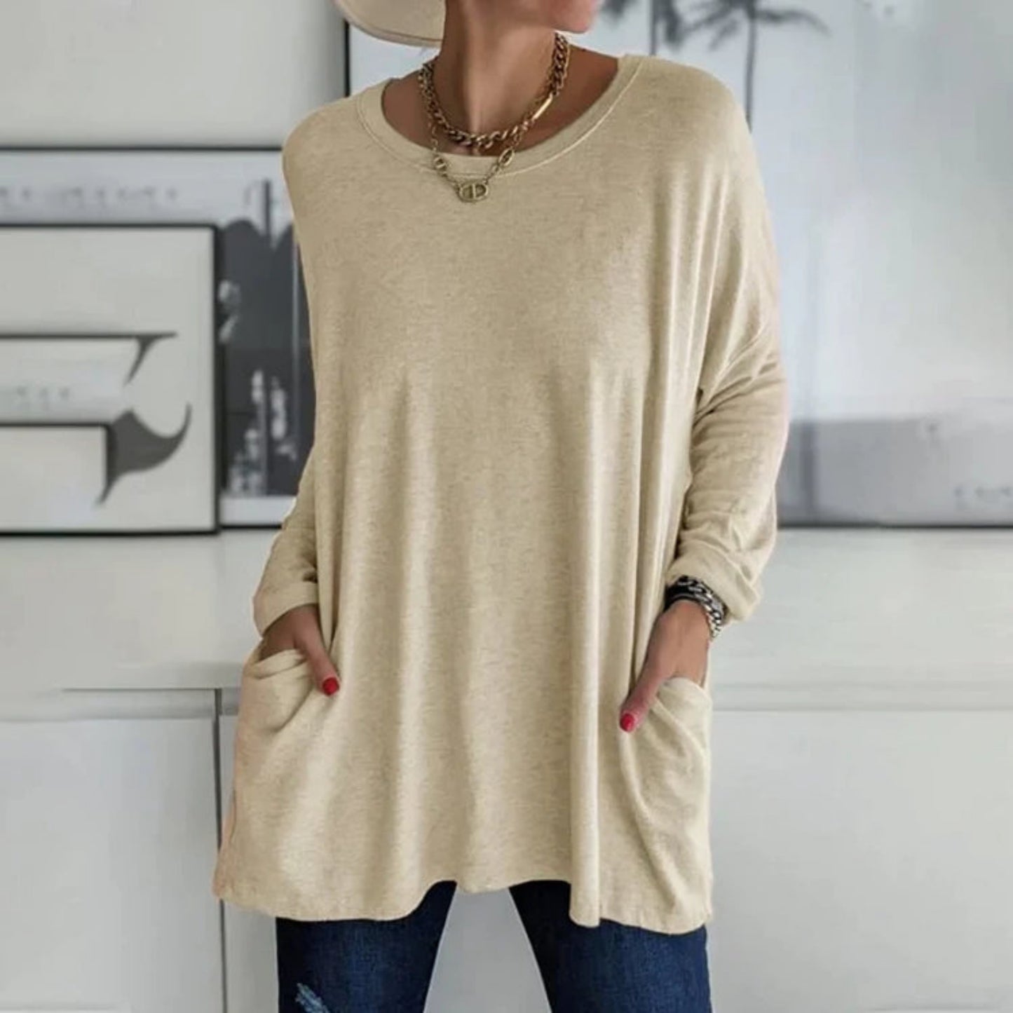 Rosamonde | Pull Oversize Pour Femme | Poches Pratiques