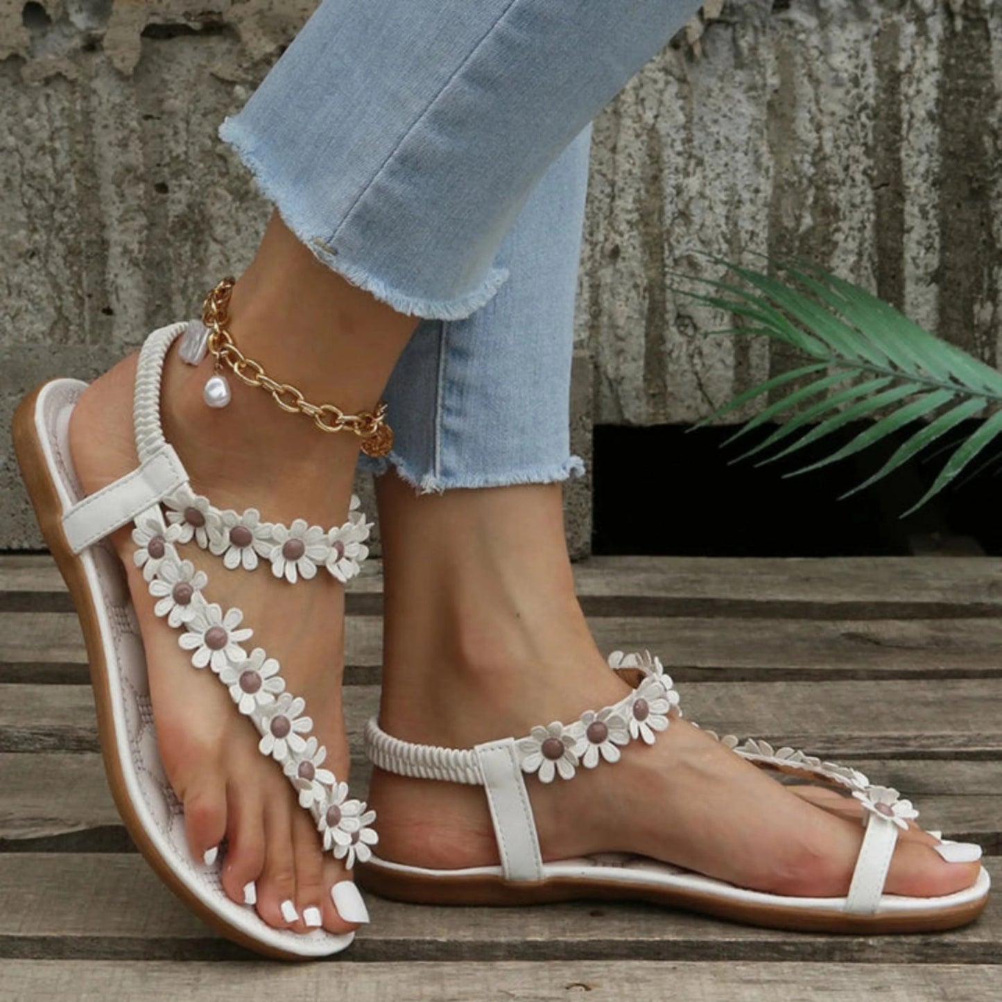 Femmes Sandales à Fleurs | Confortables