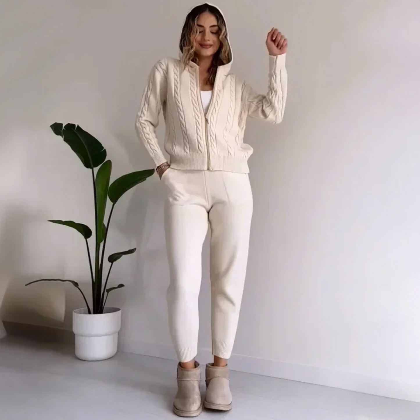 Nélina | Femme Ensemble Loungewear | Douceur et Chaleur Assurées