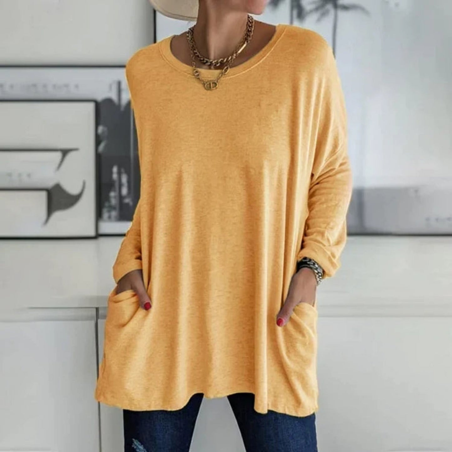 Rosamonde | Pull Oversize Pour Femme | Poches Pratiques