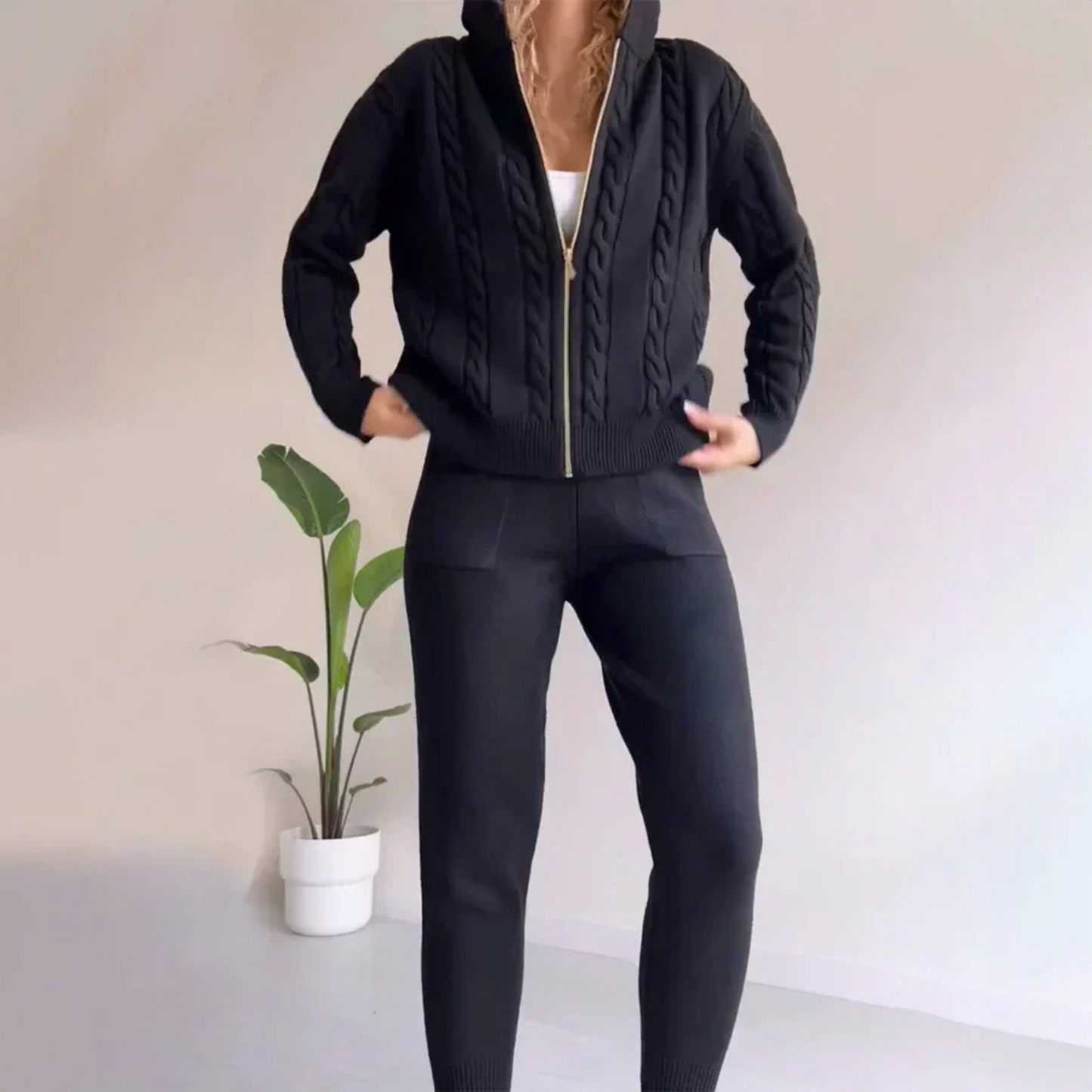 Nélina | Femme Ensemble Loungewear | Douceur et Chaleur Assurées