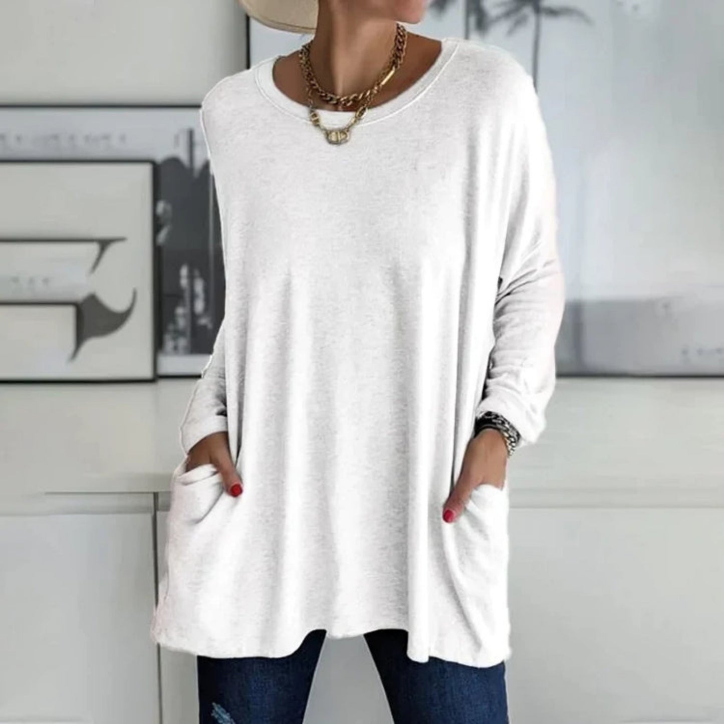 Rosamonde | Pull Oversize Pour Femme | Poches Pratiques