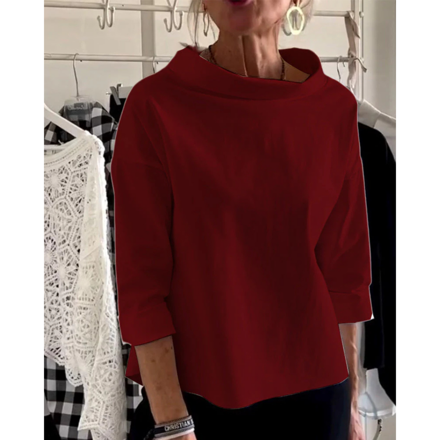 Femmes Haut Chic | Col V Et Manches Longues