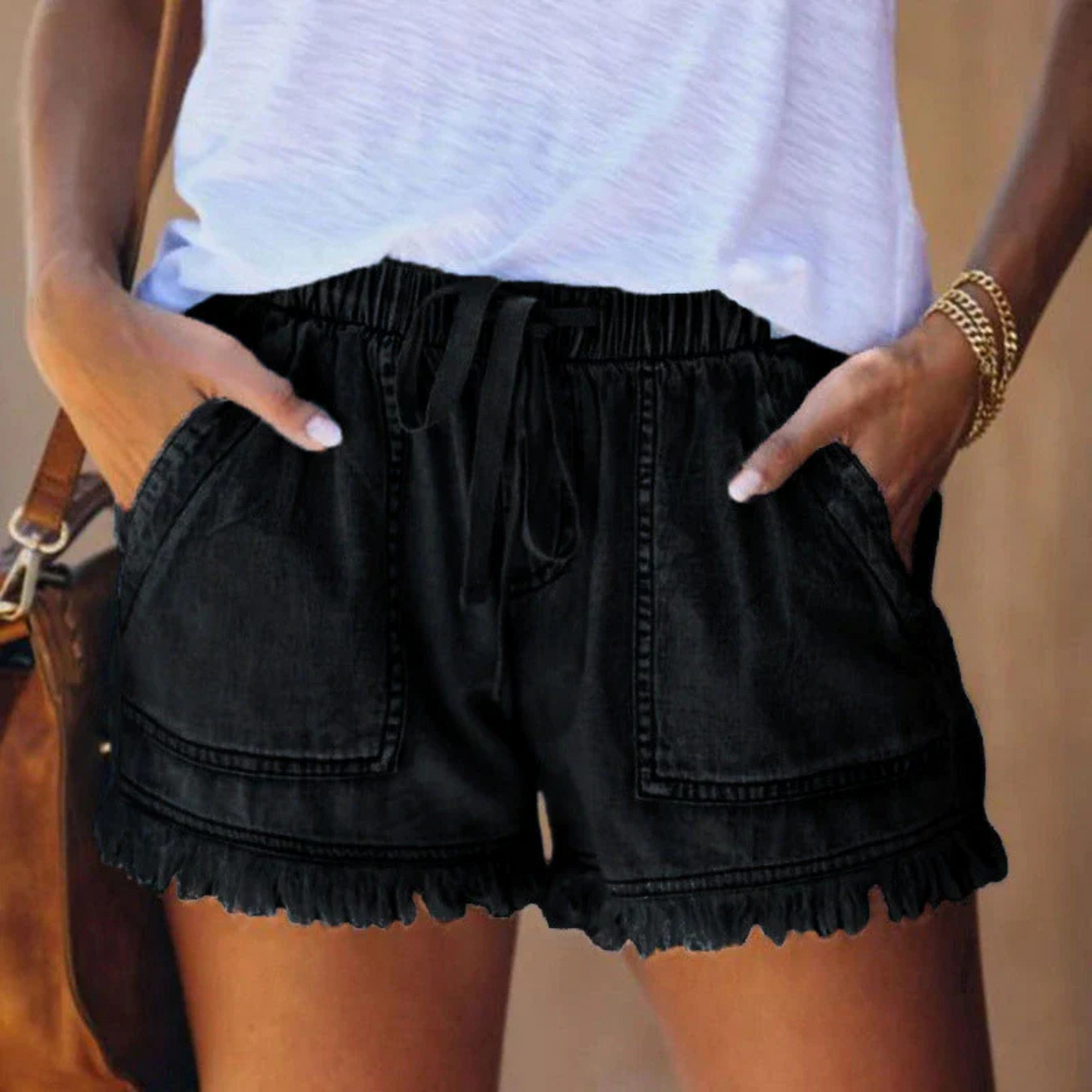Femmes Short Décontracté | Tissu Robuste Coupe Confort