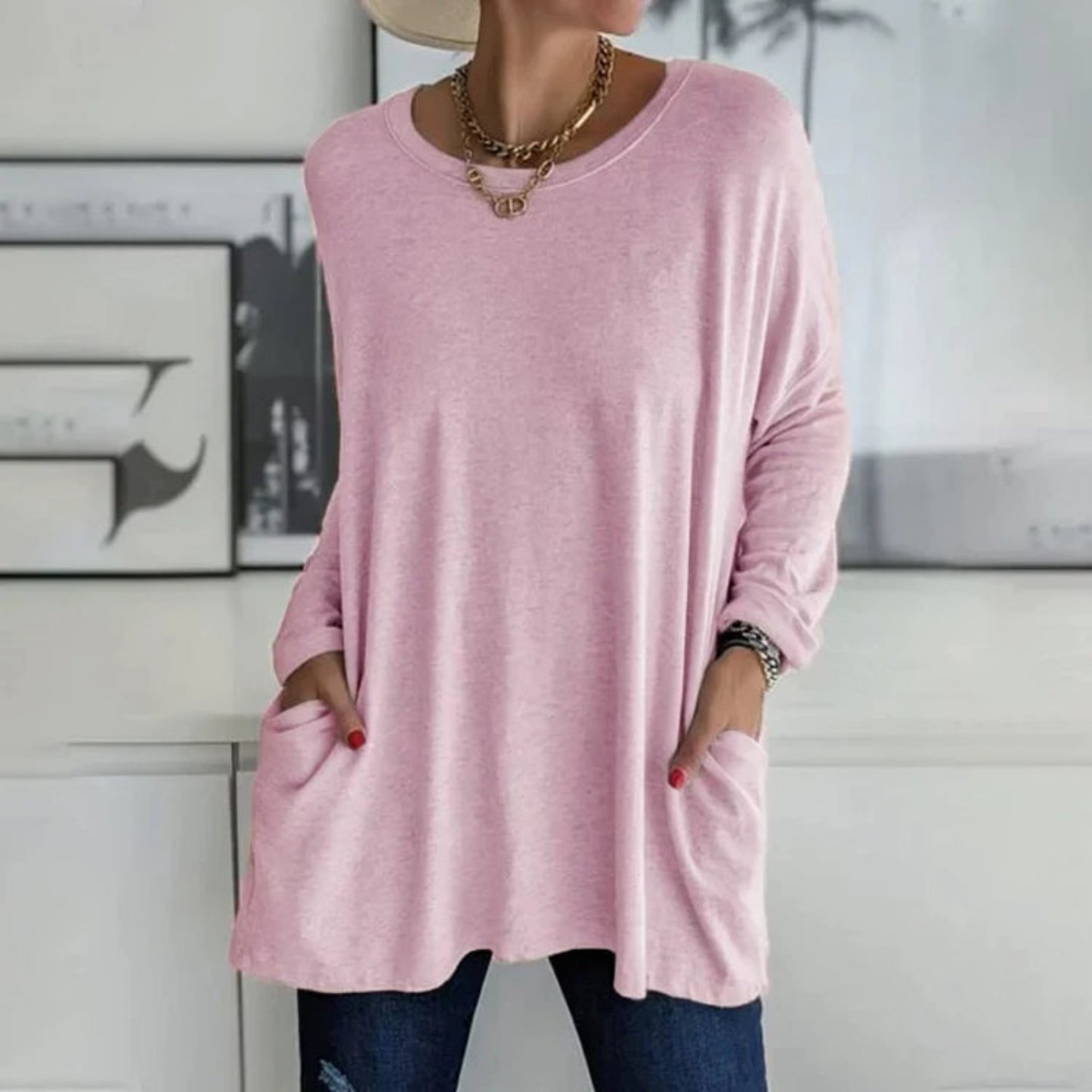 Rosamonde | Pull Oversize Pour Femme | Poches Pratiques